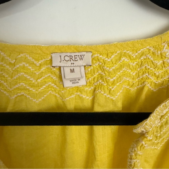 ☁️ J.Crew Embroidered Cotton Peasant Blouse – Size M - Picture 6 of 6